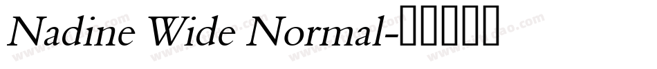 Nadine Wide Normal字体转换